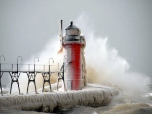 Klaus Peter Kostag / Leuchtturm / Sturm