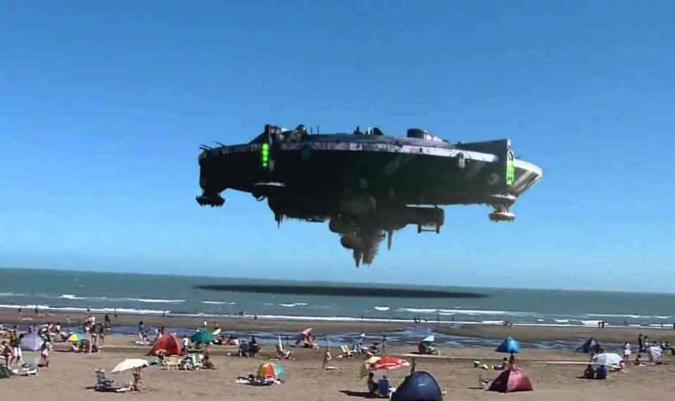 ufo on beach